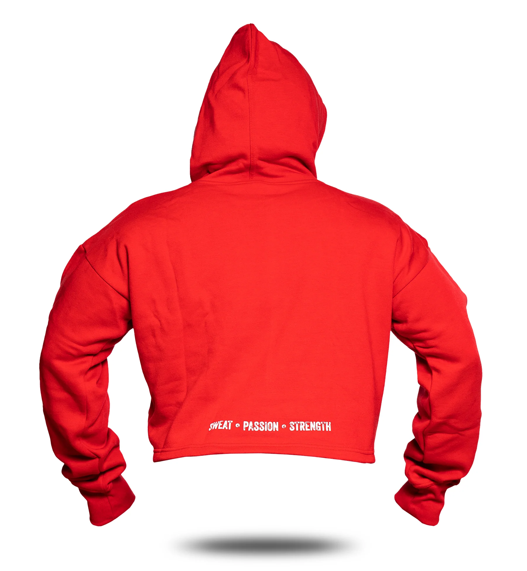3-PILLAR Women's Gym Crop Hoodie (Red)  2XL - Image 3