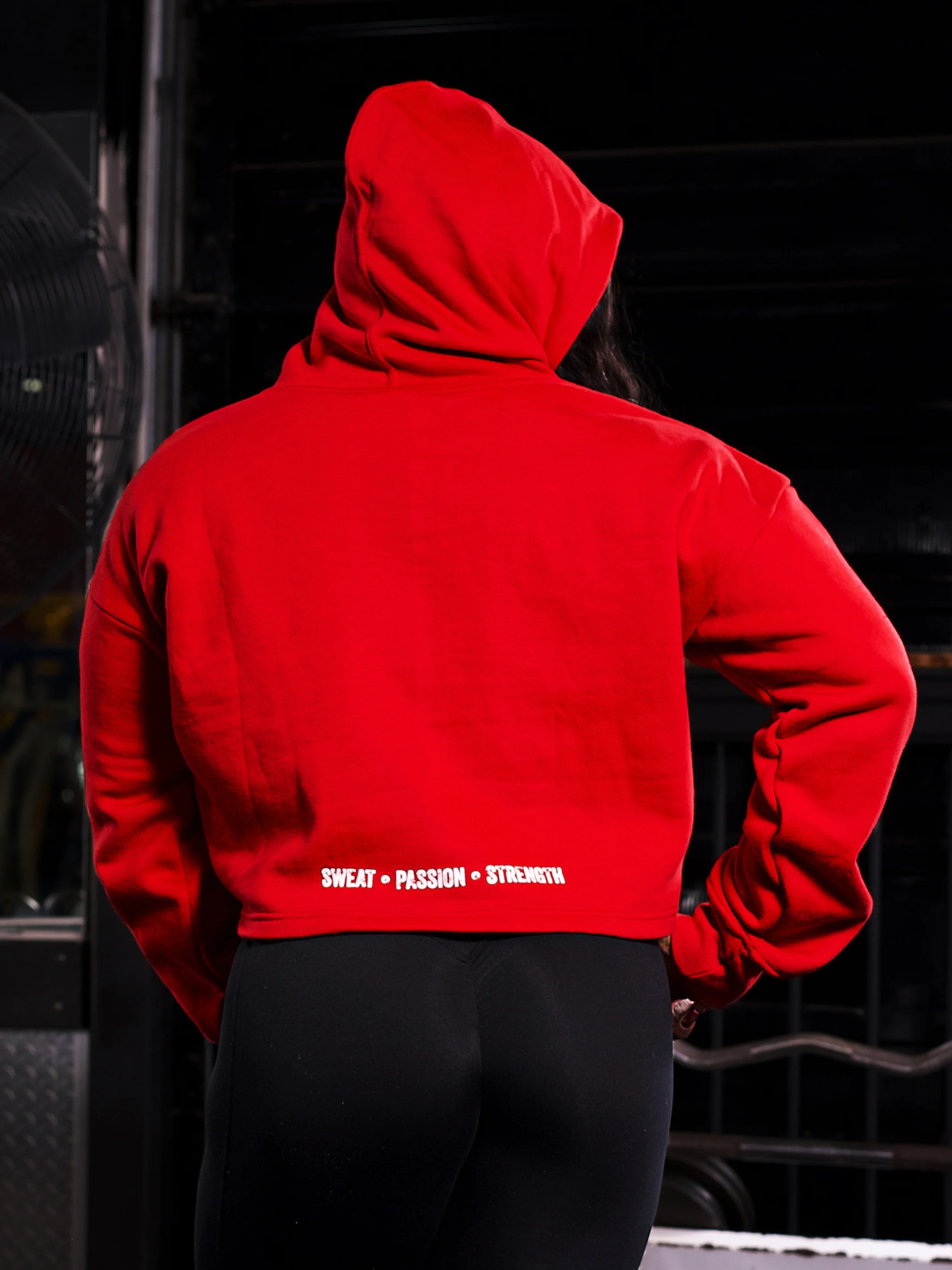 3-PILLAR Women's Gym Crop Hoodie (Red)  2XL - Image 6