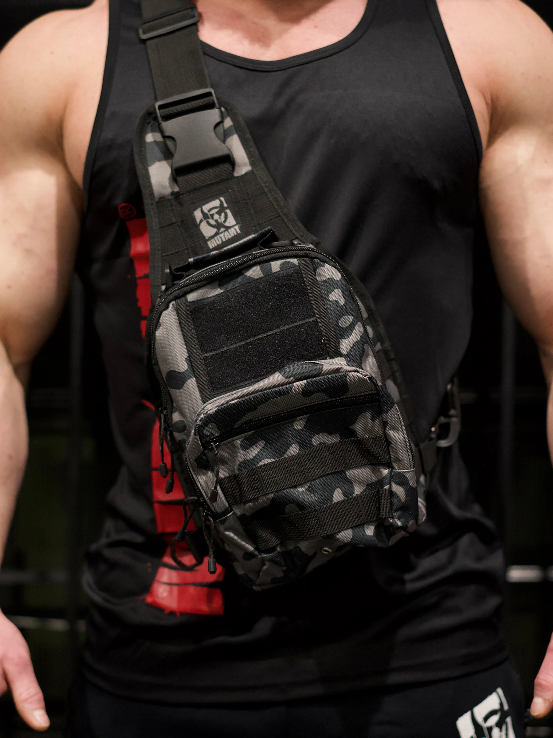 MUTANT® ALPHA GYM CROSS-BODY BAG (BLACK CAMO) - Image 5