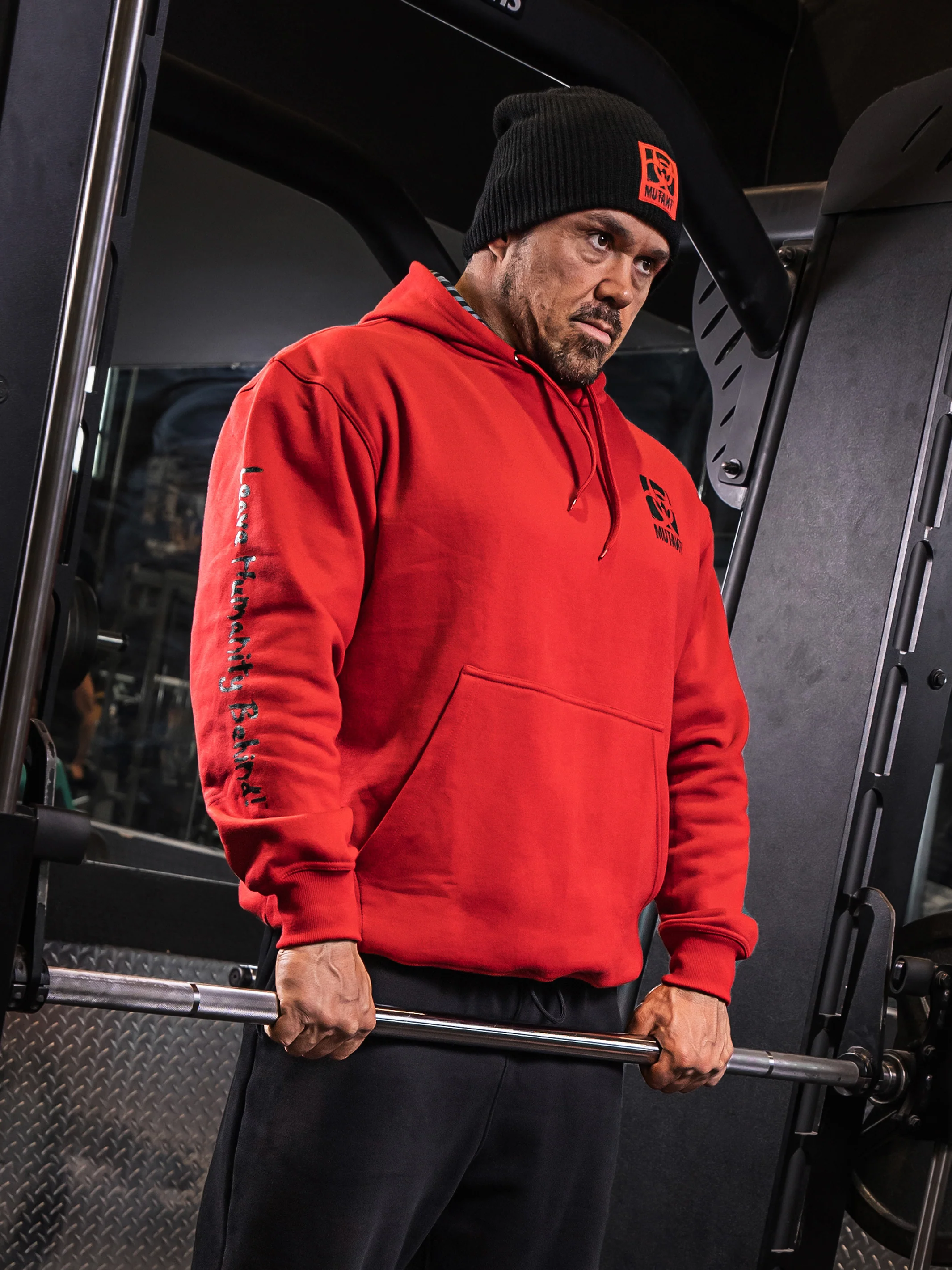 BODYBUILDING 2005 Gym Hoodie (Red)  5XL - Image 4
