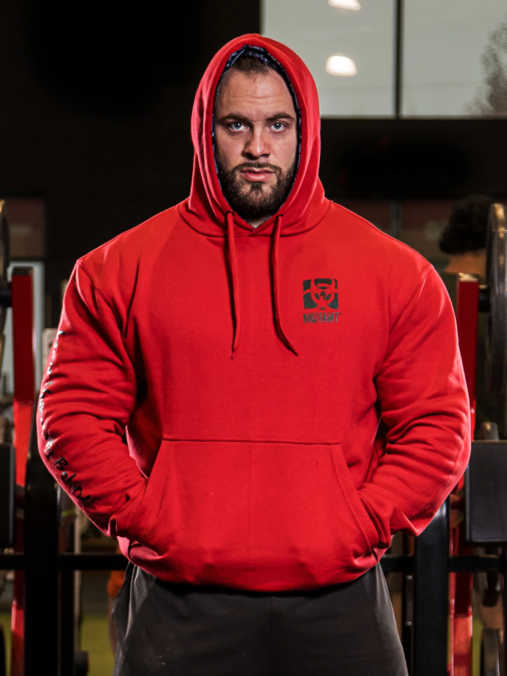 BODYBUILDING 2005 Gym Hoodie (Red)  5XL - Image 7