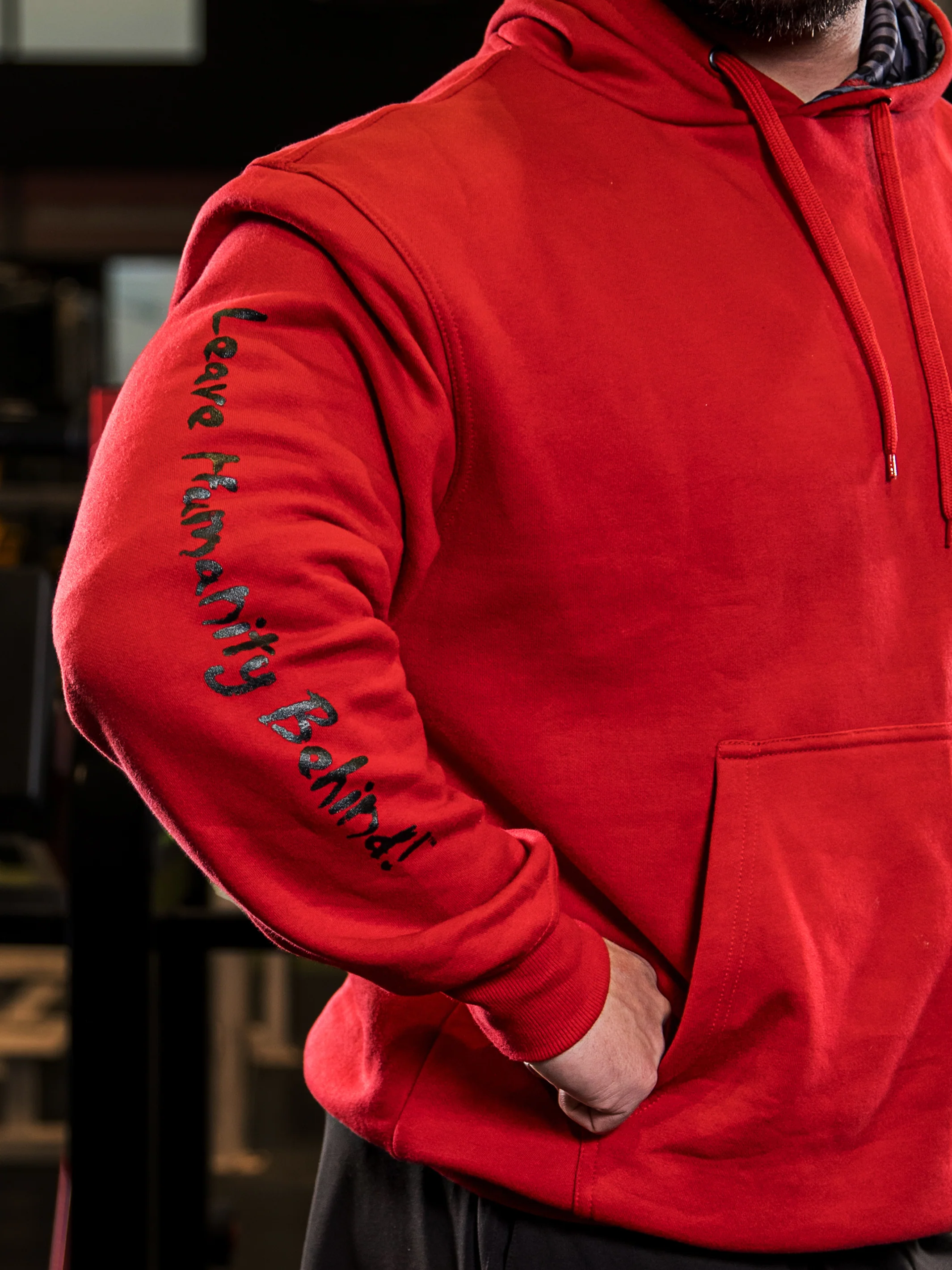 BODYBUILDING 2005 Gym Hoodie (Red)  5XL - Image 8