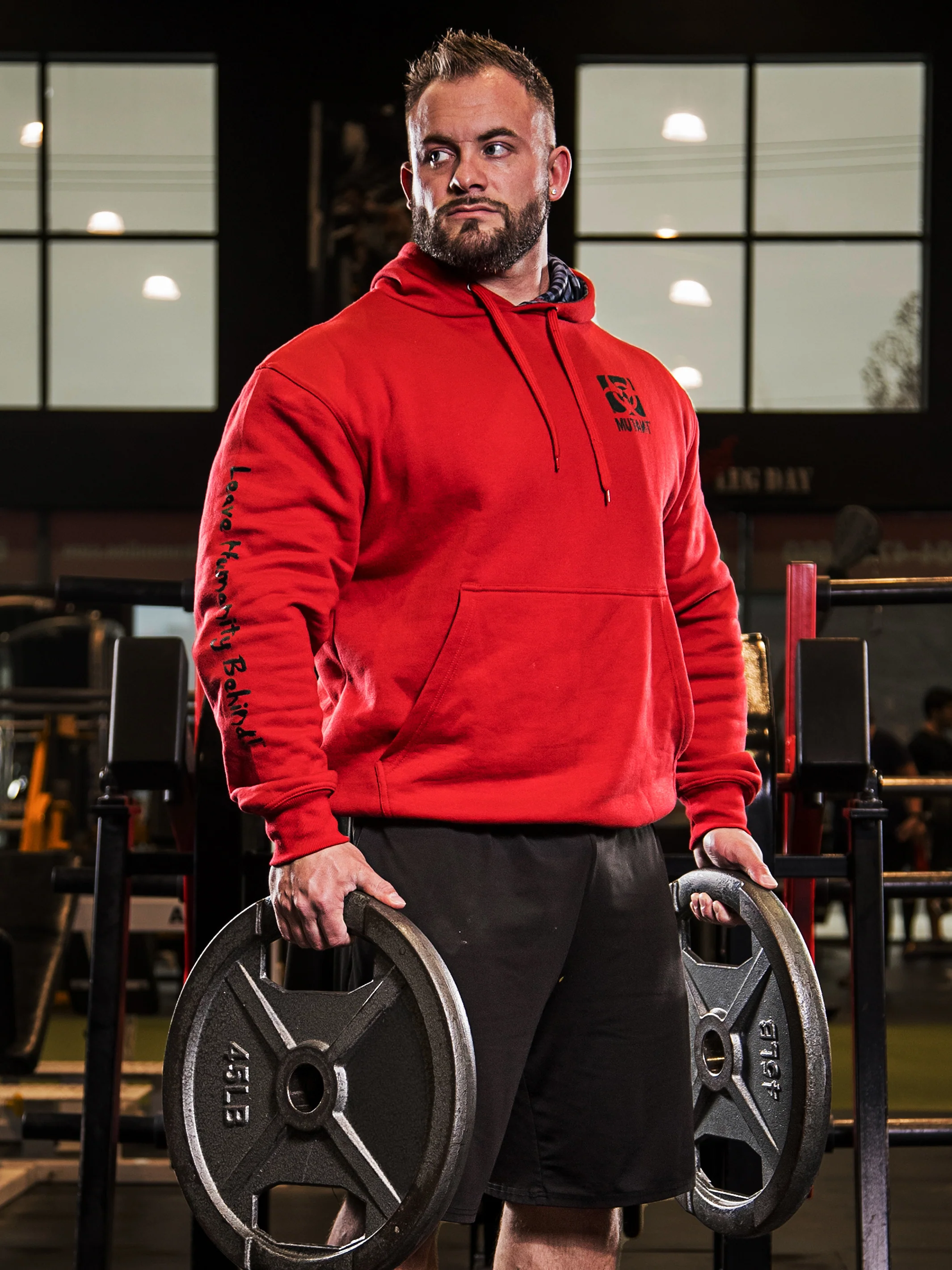 BODYBUILDING 2005 Gym Hoodie (Red)  5XL - Image 9