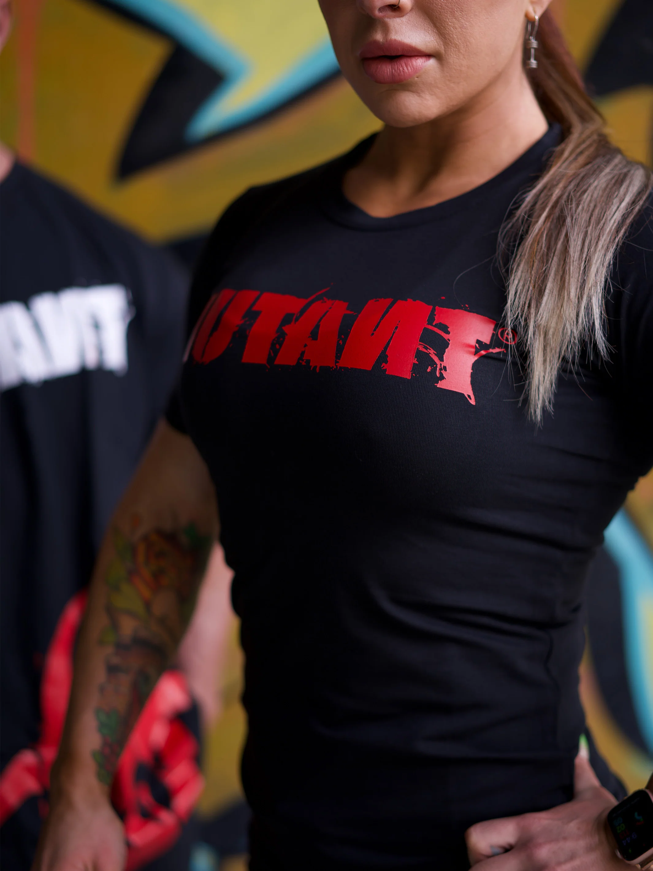 MUTANT® BORN HARDCORE Biohazard Women's Gym T-Shirt (Black) - Image 4