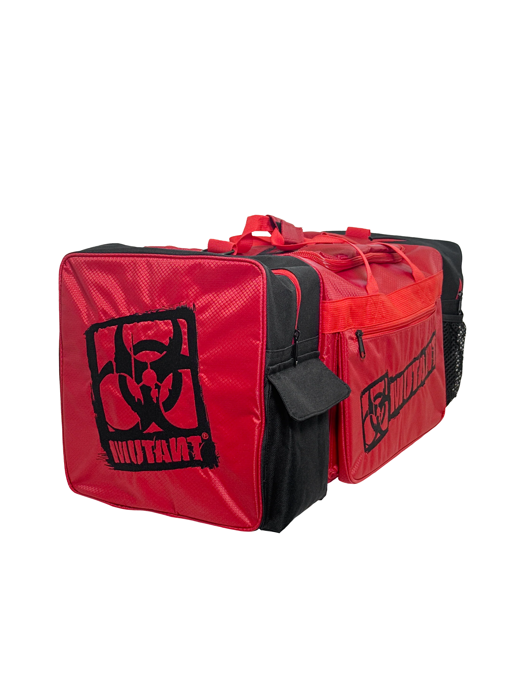 MUTANT® BORN HARDCORE Duffle Gym Bag (Red, Black Edge) - Image 7