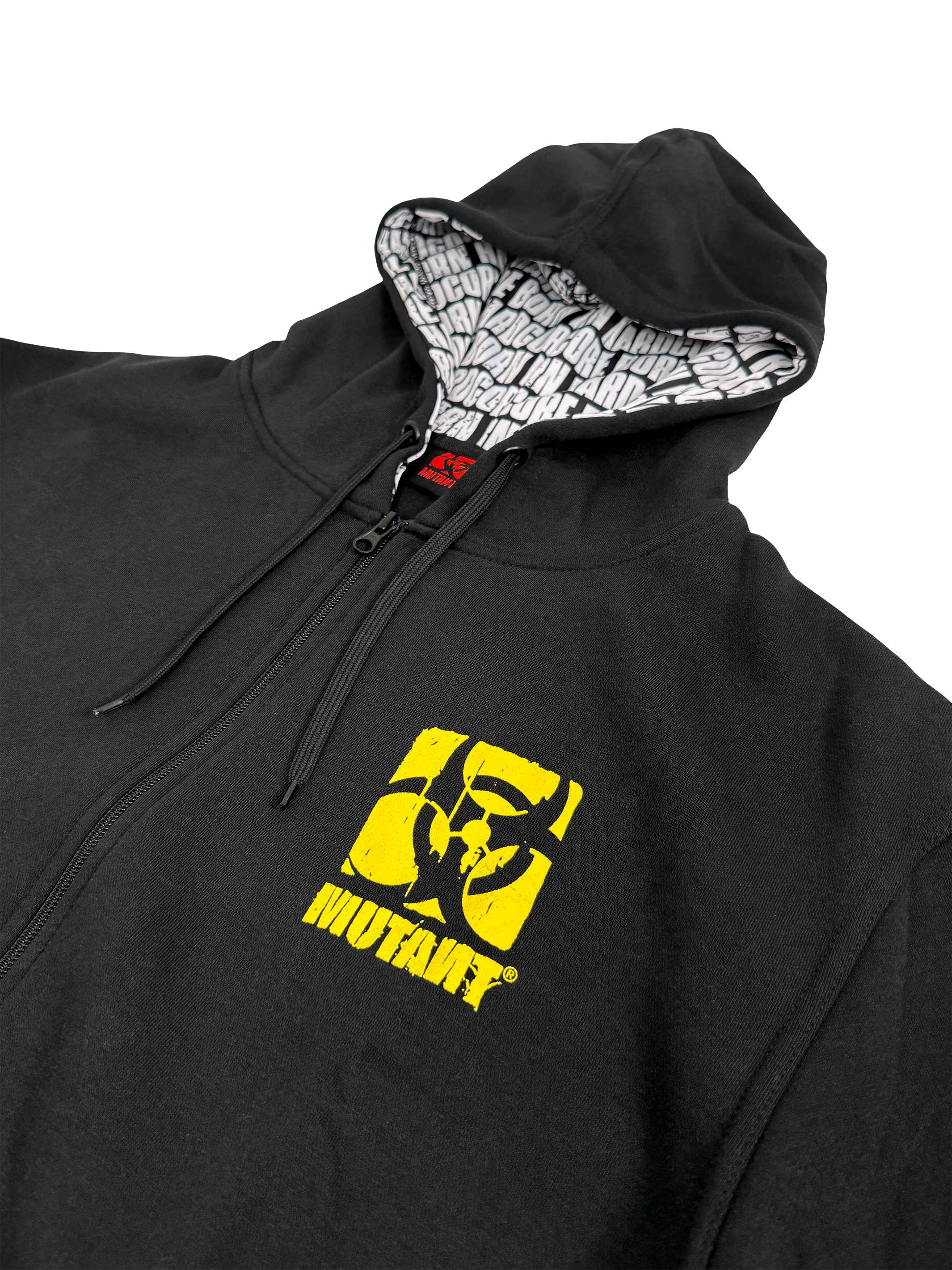 MUTANT® BORN HARDCORE SKULL ZIP-UP GYM HOODIE 4XL - Image 3