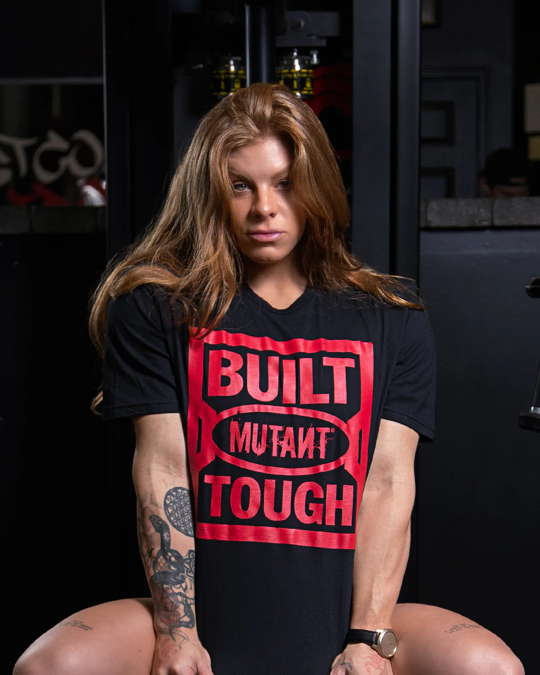 BUILT MUTANT® TOUGH Gym T-shirt (Black) 4XL 5XL - Image 3