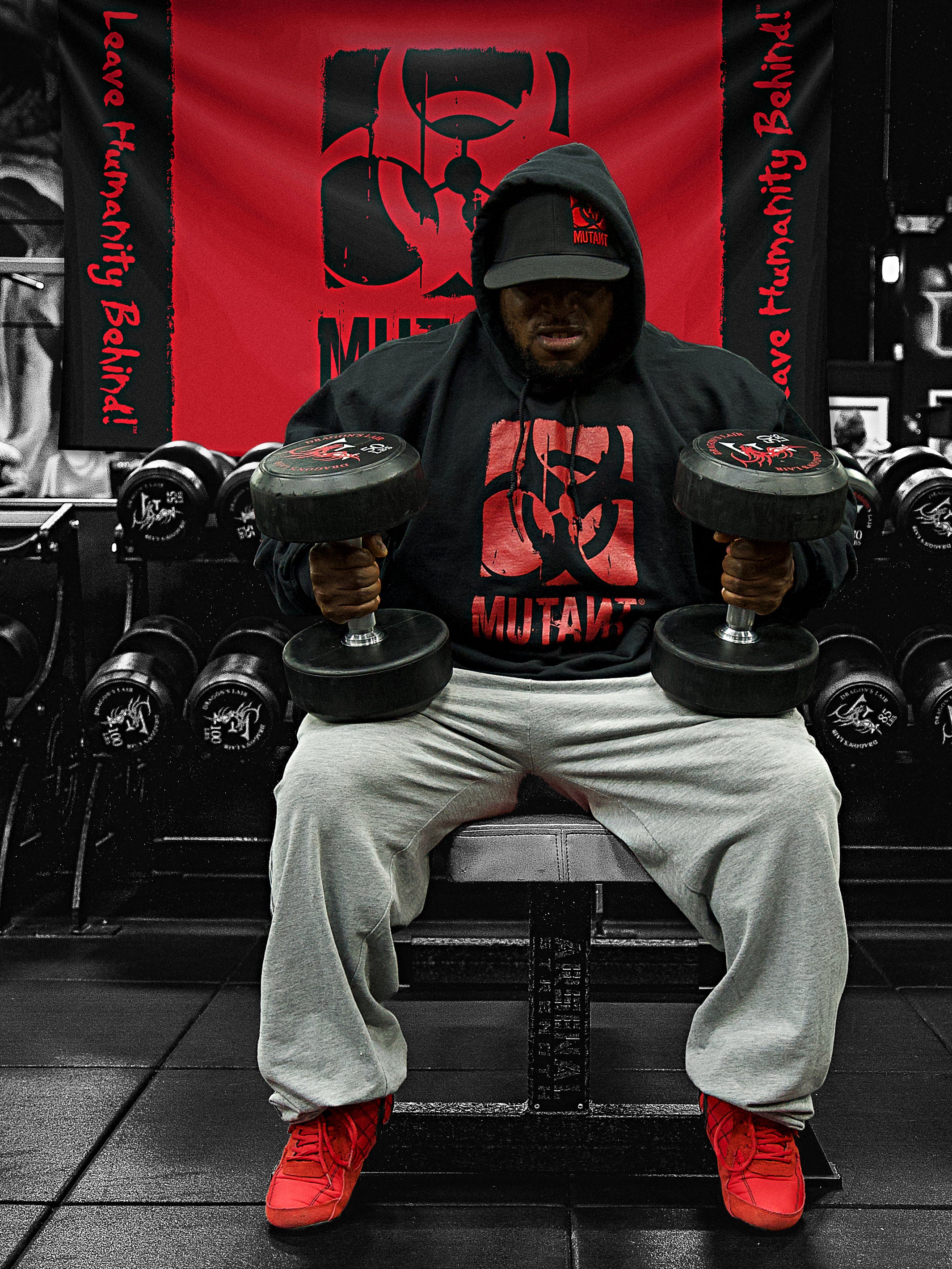 MUTANT Gym Flag / Banner LEAVE HUMANITY BEHIND - Image 4