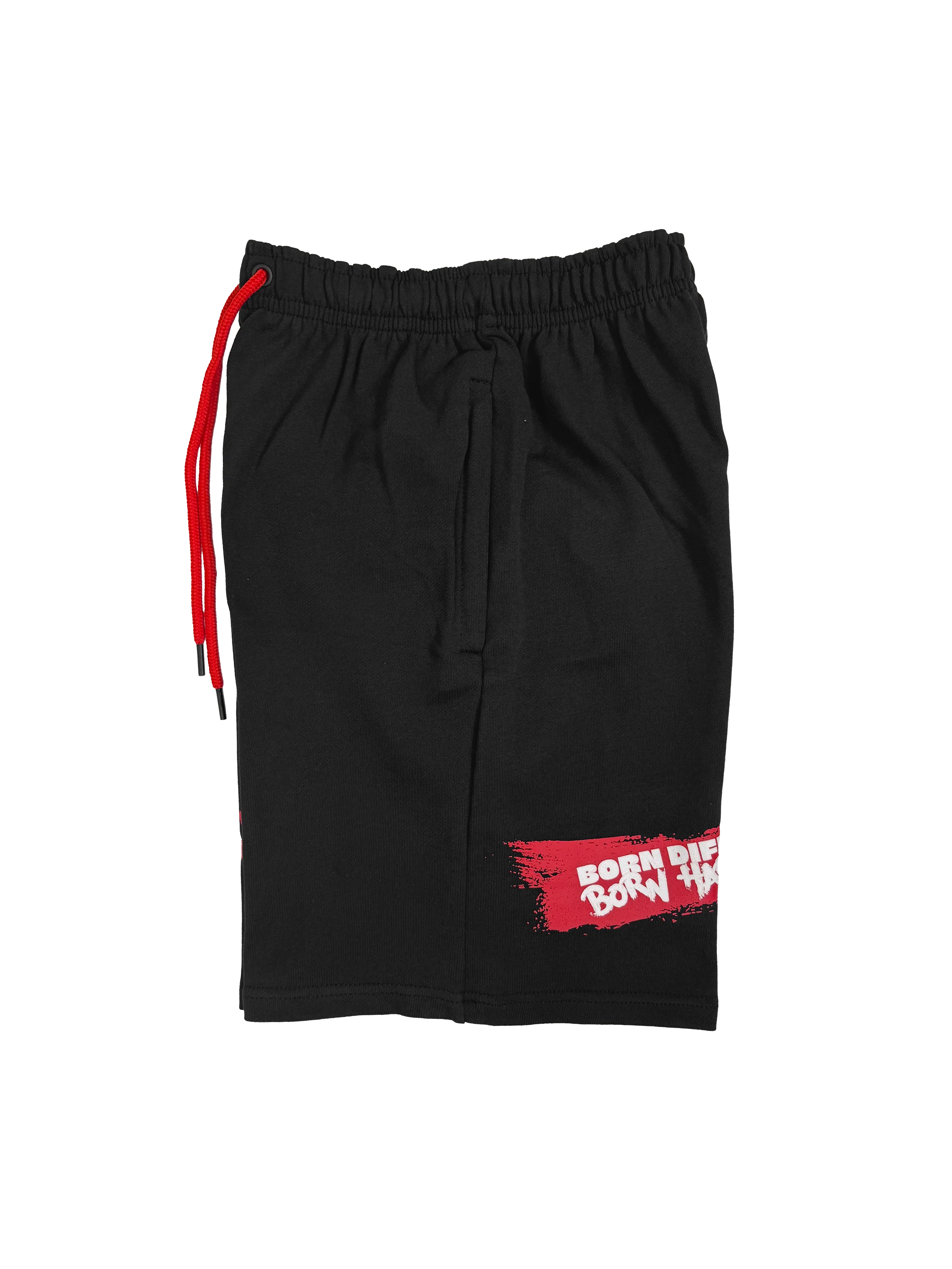 MUTANT® BORN HARDCORE 5” GYM SHORTS (BLACK & RED) - Image 3