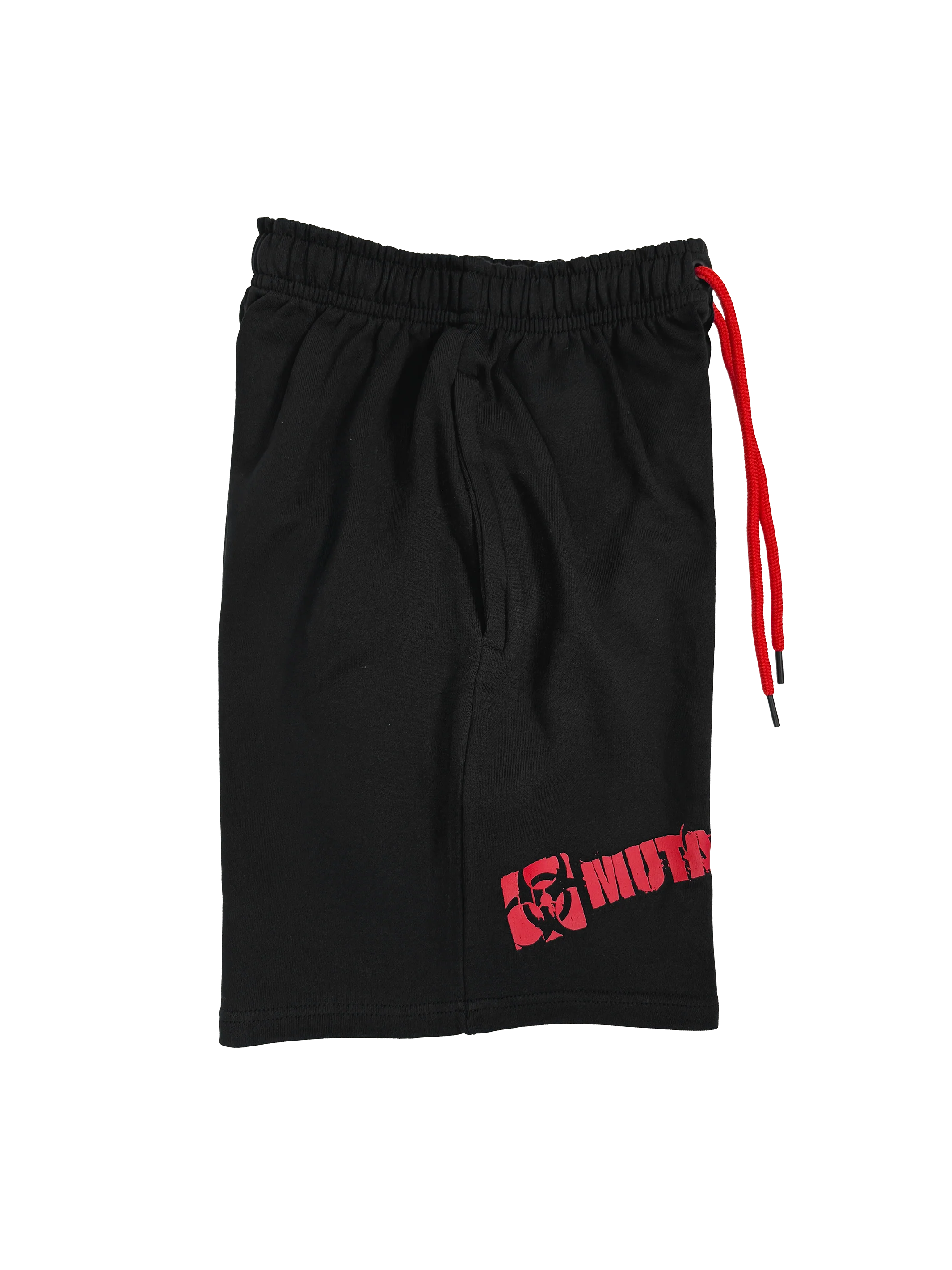 MUTANT® BORN HARDCORE 5” GYM SHORTS (BLACK & RED) - Image 4