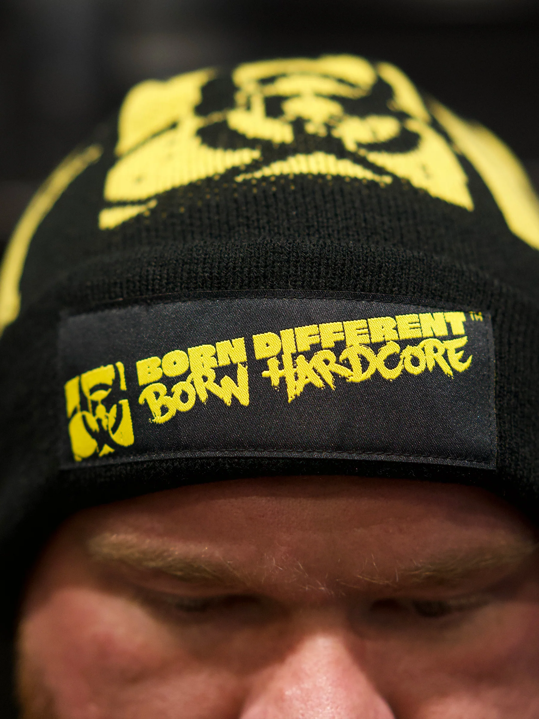 MUTANT® Black & Yellow Patched Beanie - Image 9